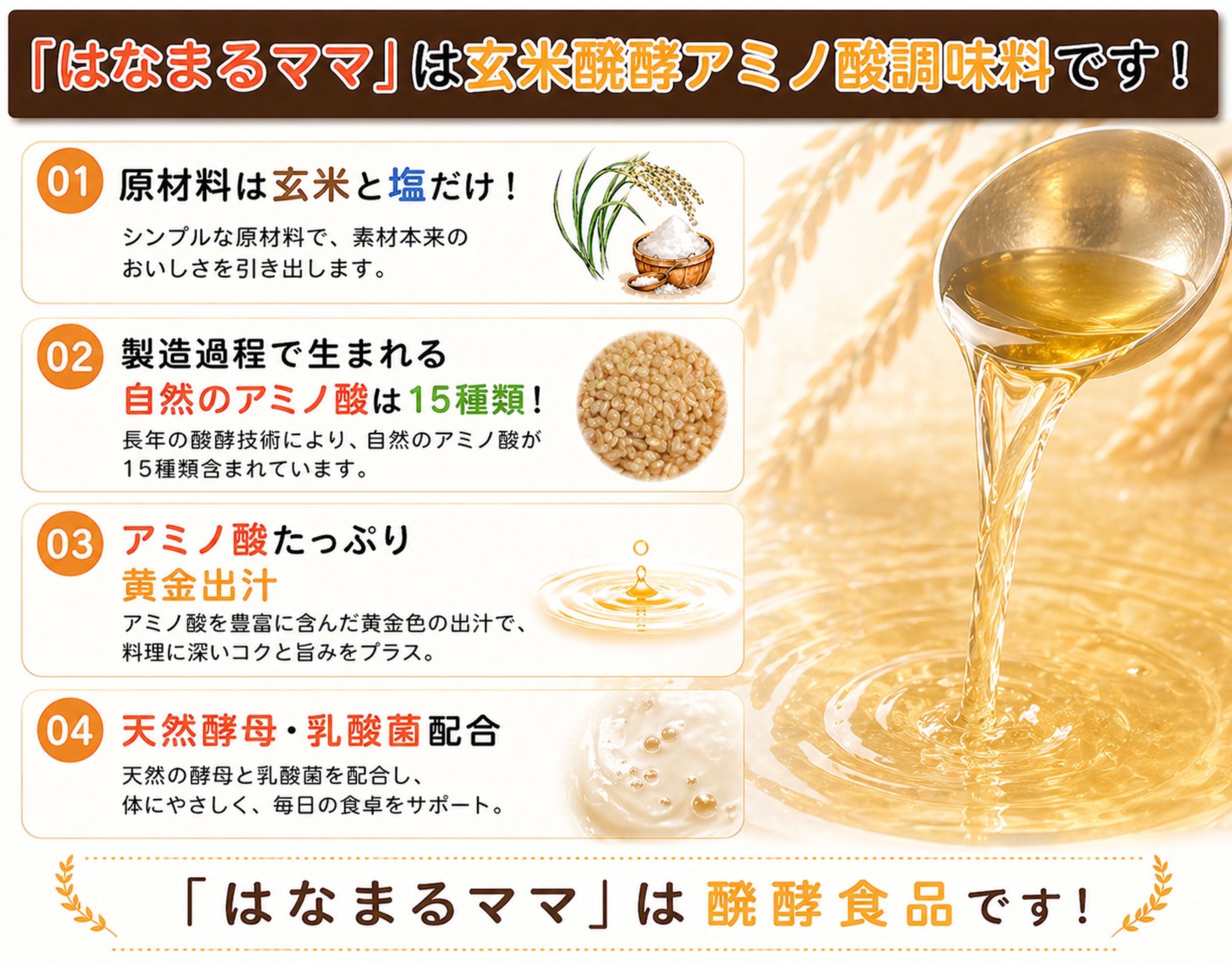 【定期】玄米醗酵アミノ酸調味料 はなまるママ
