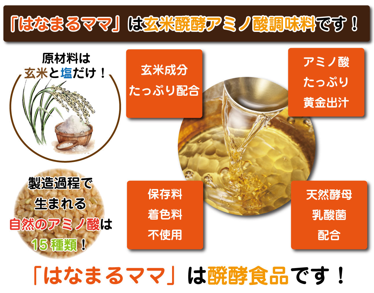 【初回限定】玄米醗酵アミノ酸調味料 はなまるママ